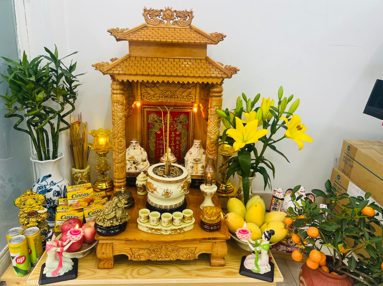 Bàn thờ Thần Tài ngang 36 cm